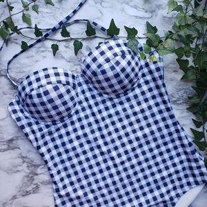 GAP One Piece Gingham Push-Up Bathing Suit